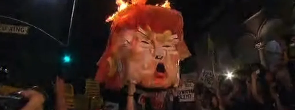 Trump's Head on Fire as Iranian Retaliation Sparks Global Tensions and Human Rights Concerns