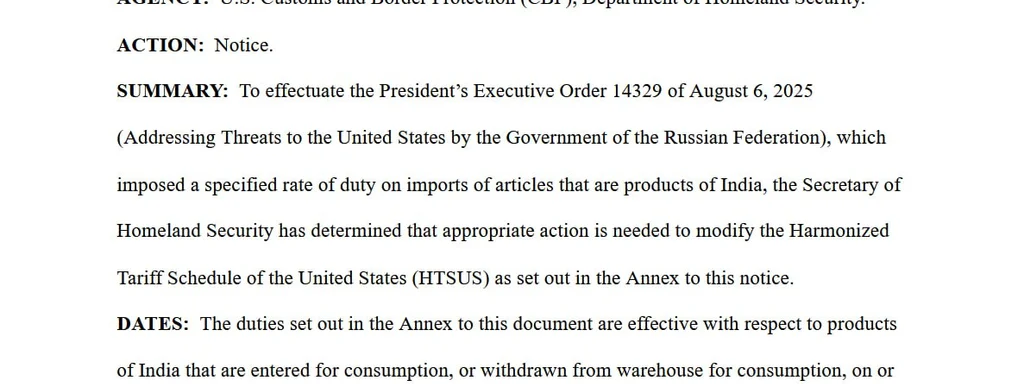Trump Admin Proposes 50% Tariff on India Over Russian Oil Trade