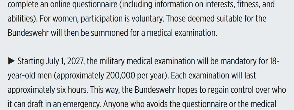 Germany Mandates Medical Exams for Young Men Amid Draft Debate