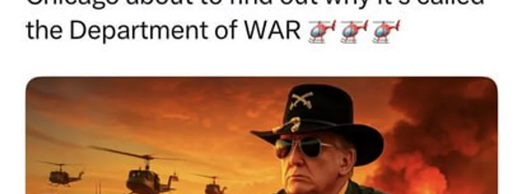 Featured image for: Trump Warns Chicago: "Prepare for a Department of WAR Trump Warns Chicago: "Prepare for a Department of WAR