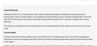 Red Sea Cable Cuts Disrupt Microsoft Azure Cloud Services