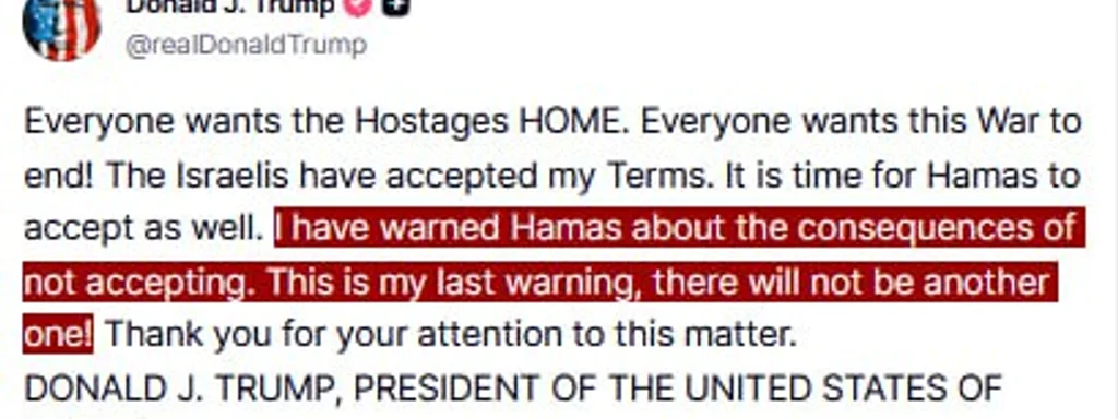 Featured image for: Trump Demands Hamas Surrender or Face Serious Consequences Trump Demands Hamas Surrender or Face Serious Consequences