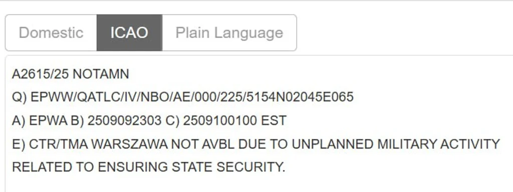 Featured image for: Warsaw Airport Shuts Down Due to Unplanned Military Activity Warsaw Airport Shuts Down Due to Unplanned Military Activity