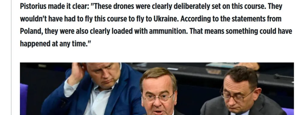 Featured image for: Russia Targets Poland with Drones, German Minister Warns Russia Targets Poland with Drones, German Minister Warns