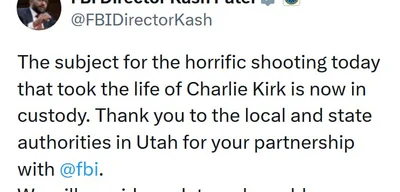 FBI Arrests Suspect in Charlie Kirk Assassination Case