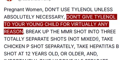 Trump warns pregnant women: 'DON’T GIVE TYLENOL TO YOUR YOUNG CHILD'
