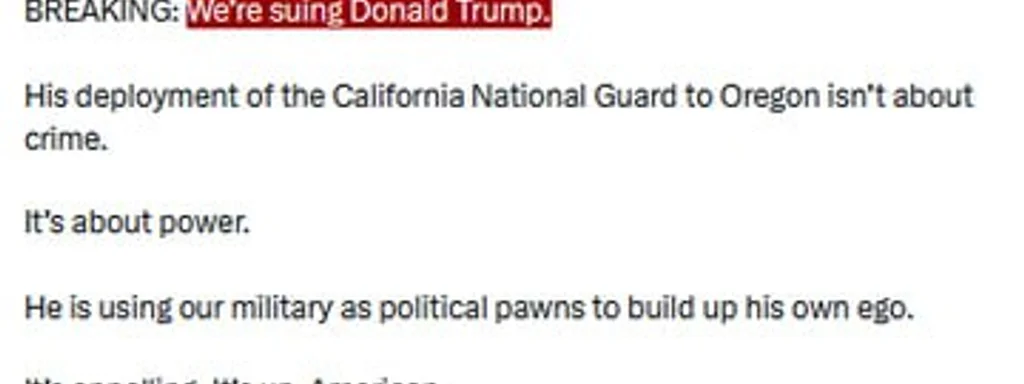 California Gov. Gavin Newsom sues Trump over National Guard deployment