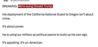 California Gov. Gavin Newsom sues Trump over National Guard deployment
