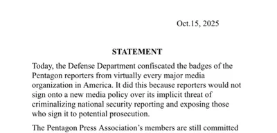 Trump's Pentagon confiscates press passes from major media organizations