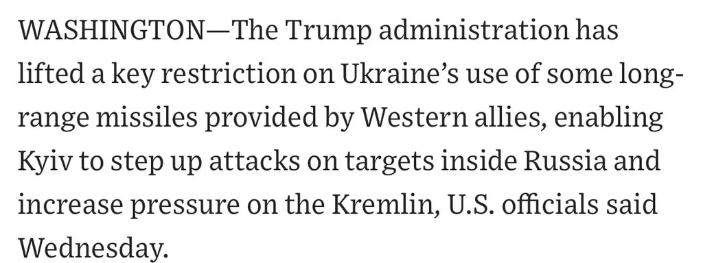Trump administration lifts restrictions on Ukraine's long-range missiles