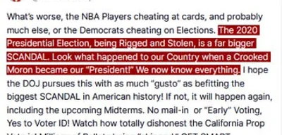 Trump claims 'we now know everything' about rigged 2020 election