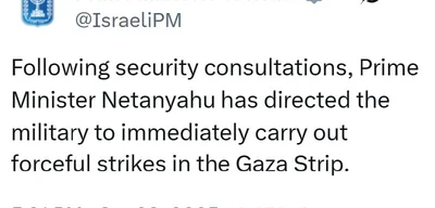 Netanyahu orders forceful strikes in the Gaza Strip