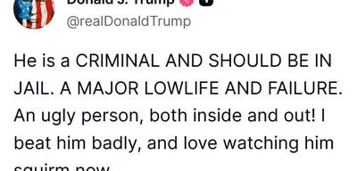 Trump calls Biden a criminal and says he should be in jail