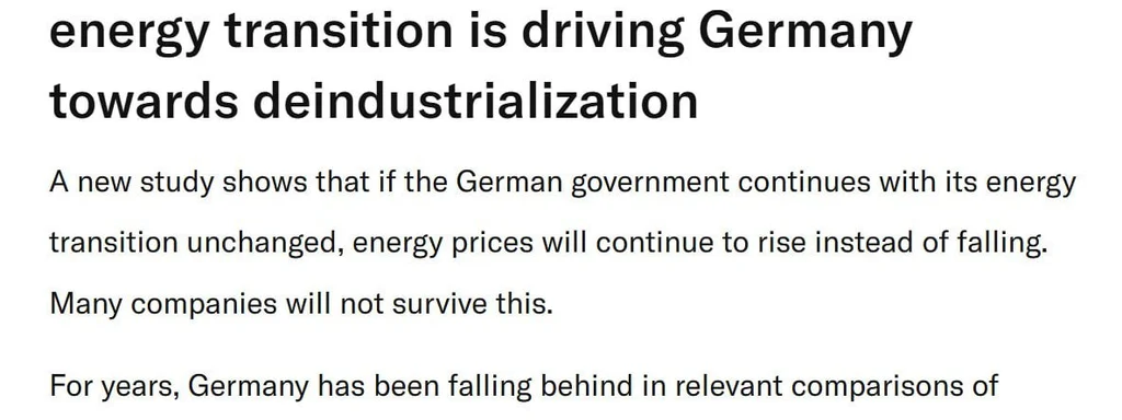 Exploding electricity and gas prices drive Germany towards deindustrialization