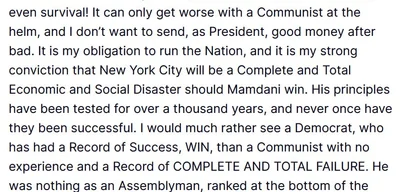 Trump reaffirms endorsement of Andrew Cuomo for NYC Mayor
