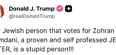 Trump calls Jewish voters for Mamdani 'stupid people'