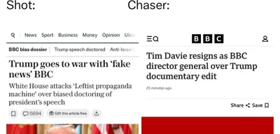 White House responds to BBC news resignation announcements