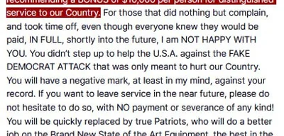 Trump to recommend $10,000 bonus for air traffic controllers who worked