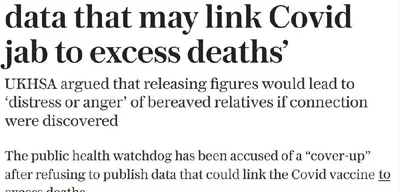 British government withholds data linking Covid jab to excess deaths