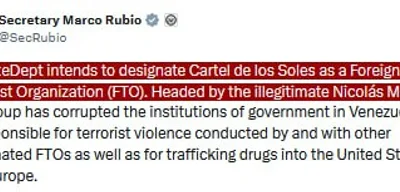 U.S. State Department designates Cartel de los Soles as terrorist group