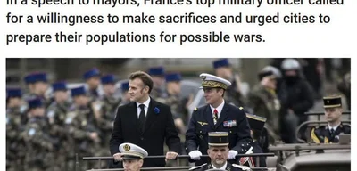 France's top military officer calls for willingness to sacrifice children