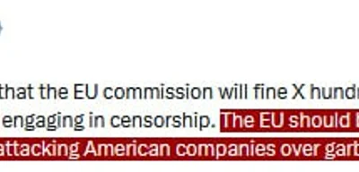 Vance: EU should support free speech, not attack American companies