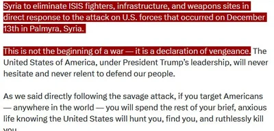 U.S. forces launch OPERATION HAWKEYE STRIKE in Syria