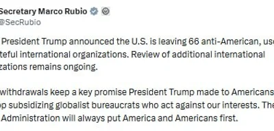 U.S. withdraws from 66 international organizations, including UN entities