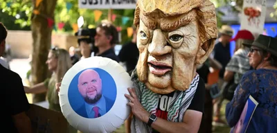 Local Cotswolds Residents Hold 'Vance Not Welcome' Protest Against JD Vance's UK Visit