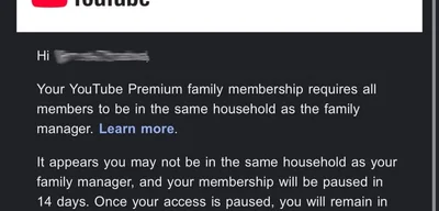 YouTube Enforces Household Rule for Family Premium Subscribers