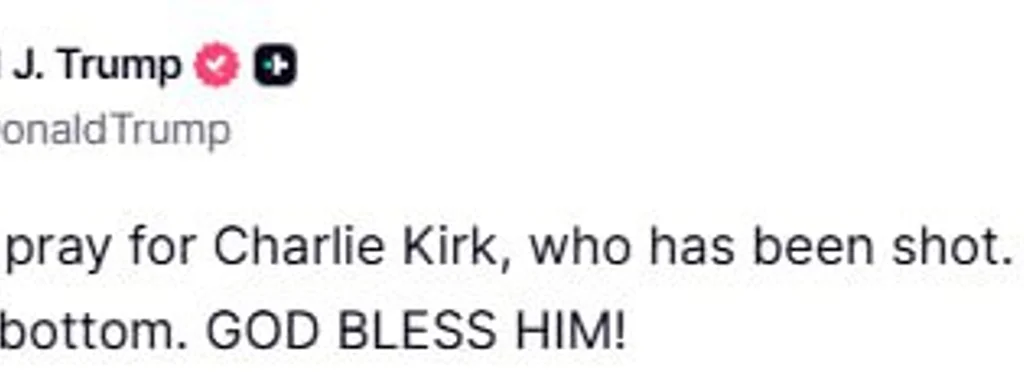 Featured image for: Trump Calls for Prayers After Charlie Kirk's Shooting Incident Trump Calls for Prayers After Charlie Kirk's Shooting Incident