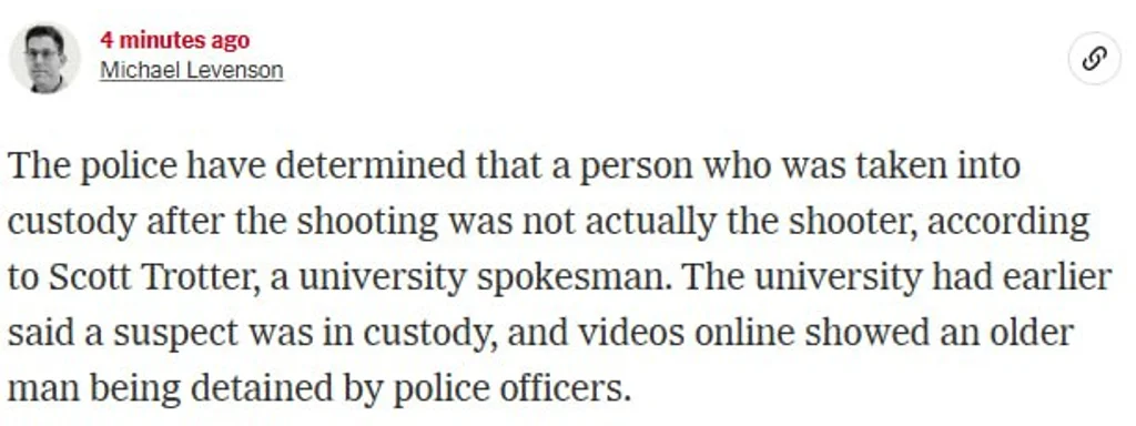 Featured image for: Police Confirm Detained Man Not Involved in Charlie Kirk Shooting Police Confirm Detained Man Not Involved in Charlie Kirk Shooting