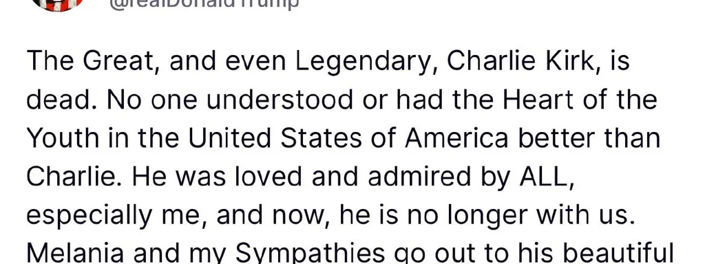 Featured image for: Trump Announces Death of Influential Conservative Charlie Kirk Trump Announces Death of Influential Conservative Charlie Kirk
