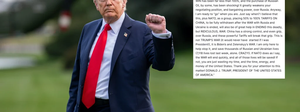 Featured image for: Trump Calls for NATO Unity to Sanction Russia and End War Trump Calls for NATO Unity to Sanction Russia and End War