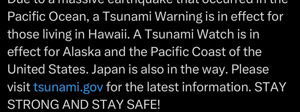 President Trump Urges West Coast, Alaska, and Hawaii Residents to Prepare for Imminent Tsunami Threat