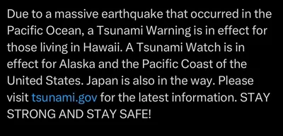 President Trump Urges West Coast, Alaska, and Hawaii Residents to Prepare for Imminent Tsunami Threat