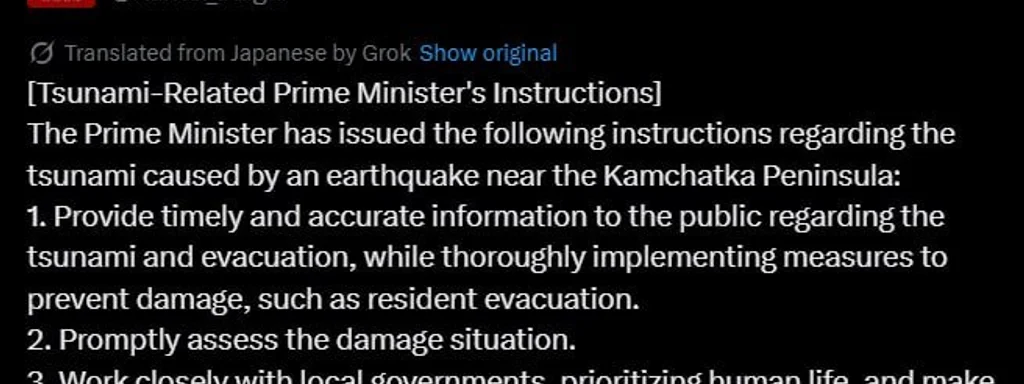 Japan Activates Tsunami Alert System as 8.8 Magnitude Earthquake Hits Kamchatka