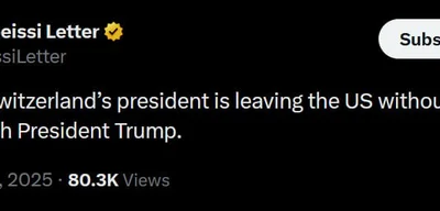 Swiss President Leaves U.S. Empty-Handed, Faces 39% Tariffs Despite F-35 Deal