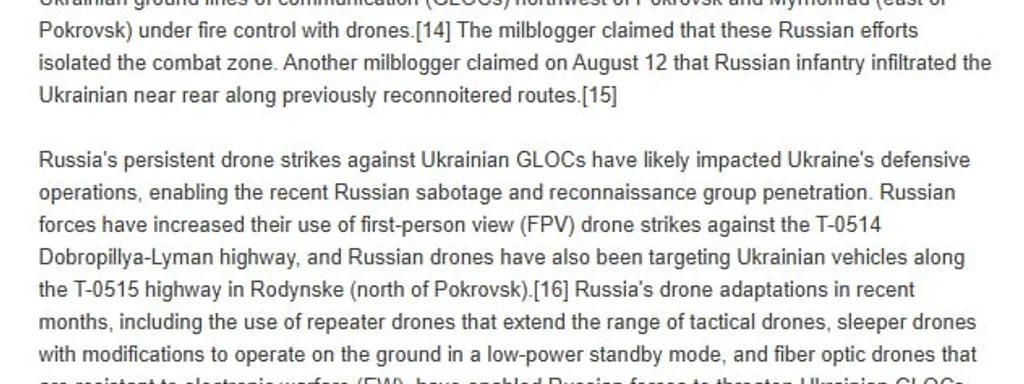 Russia's Drone Innovations Pave Way for Tactical Penetration in Ukraine, Straining Defense