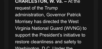 West Virginia Governor Sends 400 National Guard Troops to DC for Critical Mission