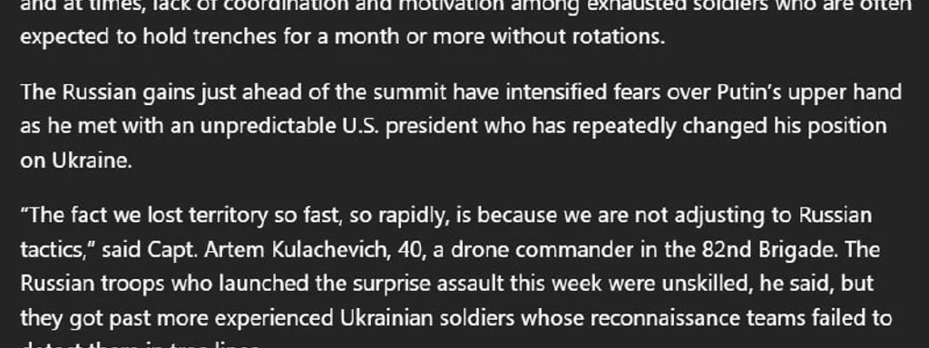 Ukraine Faces Critical Manpower Shortage as Russian Tactics Exploit Military Weaknesses