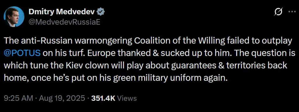 Breaking: Medvedev Critiques US-EU Ties Amid Ukraine Conflict