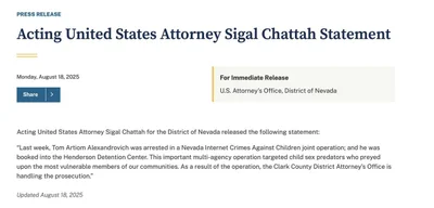 Breaking: Nevada Attorney Sigal Chattah Won't Prosecute Israeli Suspect in Child Sex Crimes