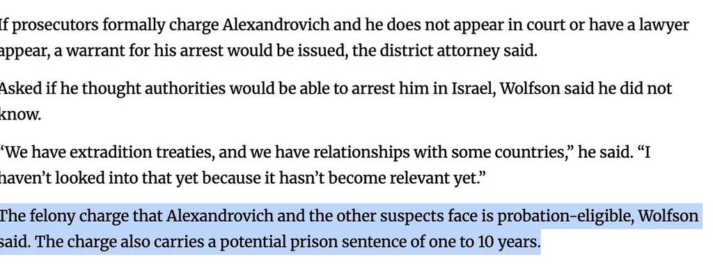 Breaking: Clark County DA Confirms Probation Eligibility for Child Luring Charge Against Israeli Official