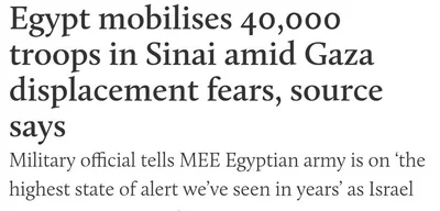 Breaking: Egypt Deploys 40,000 Troops to Sinai, Shifts Power Balance
