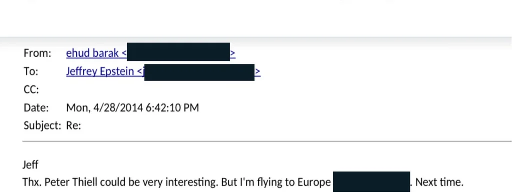 Leaked Emails Link Epstein, Ehud Barak, and Major Tech Investments