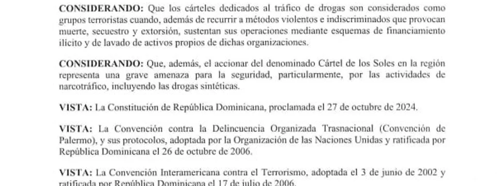 Dominican Republic Declares Cártel de los Soles Terrorist Group