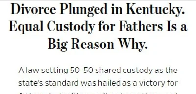 Kentucky's 50/50 Custody Law Cuts Divorce Rates; Push for Nationwide Adoption