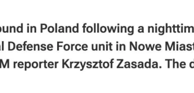 Fourteen Russian Drones Discovered in Poland, One Crashes Near Base
