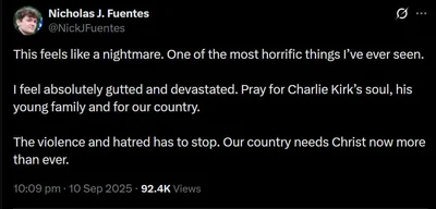 Nick Fuentes Calls for Unity After Charlie Kirk's Tragic Death